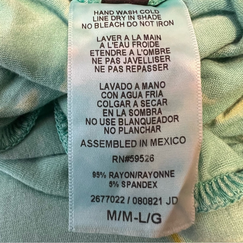 SOLUNA Swim Convertible Maxi Skirt Cover-Up in Seafoam Green Tie-Dye Women’s M/L - Picture 7 of 7